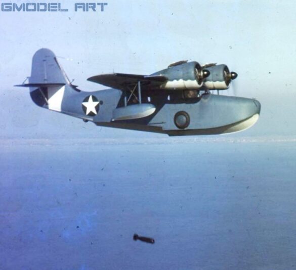 Grumman JRF Goose Seaplane Blue Gray Camouflage Grumman JRF Goose amphibious aircraft Blue Gray Light Gray camouflage US Navy