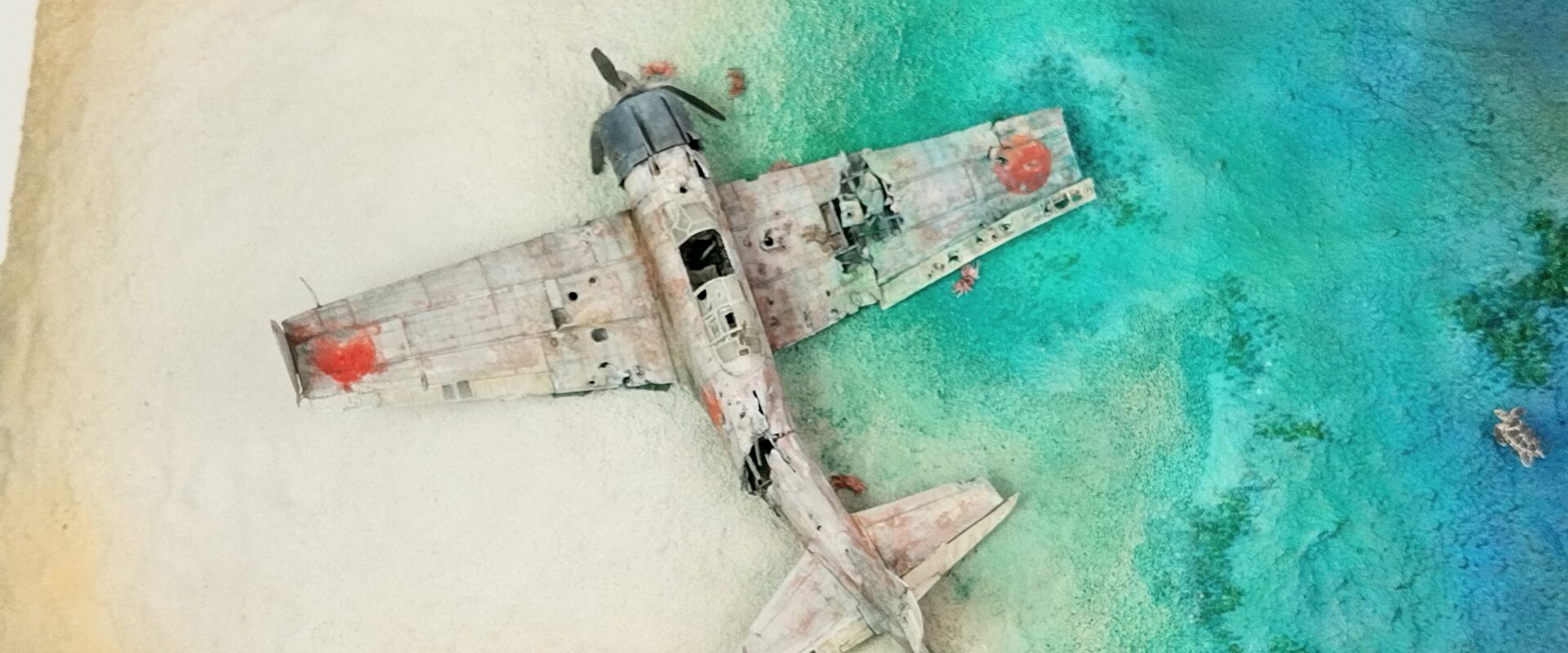 A6M Zero wreck fuselage damage