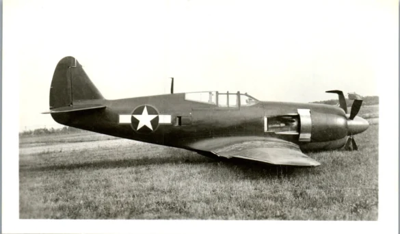 Curtiss XP-60C prototype fighter with contra-rotating propellers