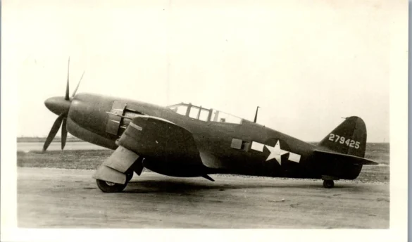 Curtiss XP-60C prototype fighter with contra-rotating propellers