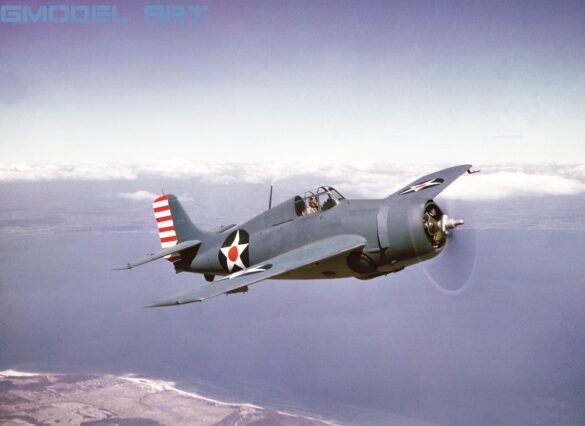 US Navy F4F Wildcat Blue Gray Camouflage Grumman F4F Wildcat in Blue Gray over Light Gray camouflage 1942 Pacific