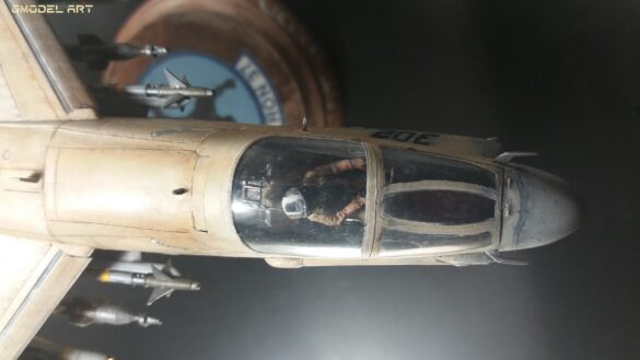 Scale model of Vought A-7E Corsair II VA-37 in rare desert camouflage during Gulf War transition, 1989-1990