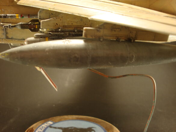 Scale model of Vought A-7E Corsair II VA-37 in rare desert camouflage during Gulf War transition, 1989-1990