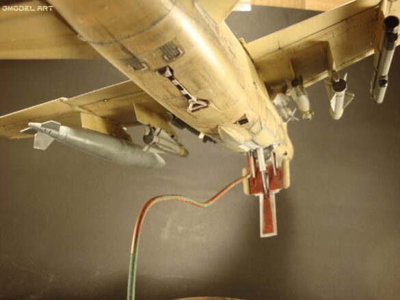 Scale model of Vought A-7E Corsair II VA-37 in rare desert camouflage during Gulf War transition, 1989-1990