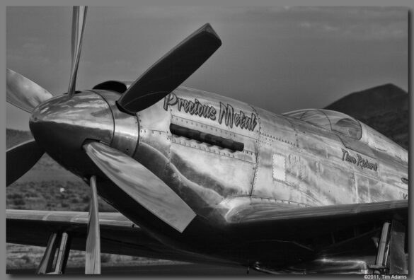 P-51XR Precious Metal Griffon Powered Mustang Reno Racer P-51XR Precious Metal racing Mustang with Rolls-Royce Griffon engine and contra-rotating propellers at Reno Air Races