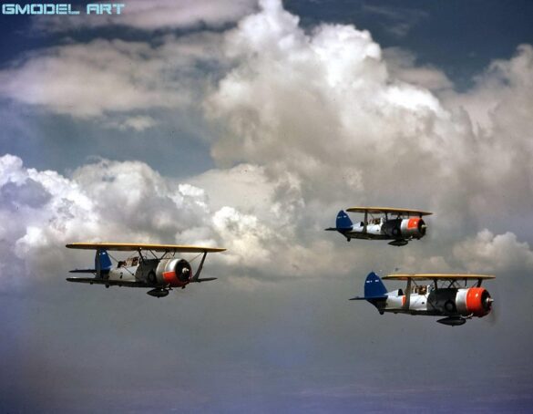 Grumman F3F yellow wings pre war US Navy