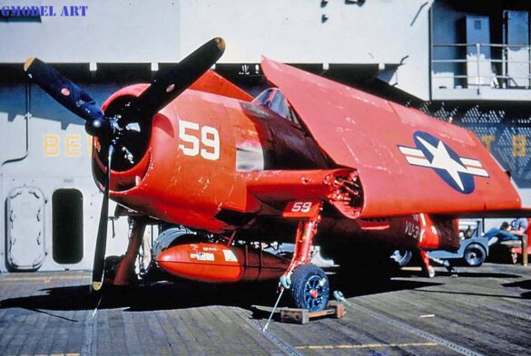 F6F-5K Hellcat drone US Navy post war unmanned aircraft target drone high visibility paint scheme