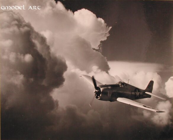 F6F-3K Hellcat drone painted in yellow orange high visibility colors during early testing phase