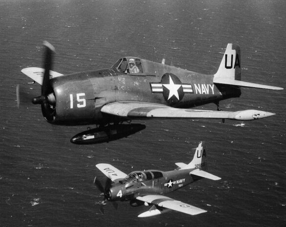 F6F-5K Hellcat drone US Navy post war unmanned aircraft target drone high visibility paint scheme