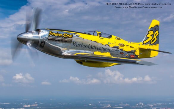 P-51XR Precious Metal Griffon Powered Mustang Reno Racer P-51XR Precious Metal racing Mustang with Rolls-Royce Griffon engine and contra-rotating propellers at Reno Air Races