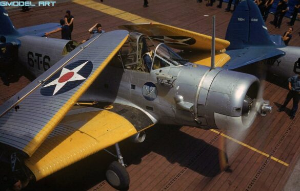 US Navy aircraft yellow wings scheme 1940 FS 13538