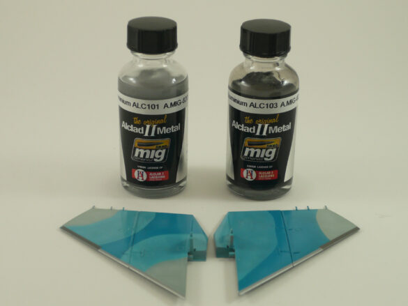 Sukhoi Su-33 scale model three tone blue camouflage painting