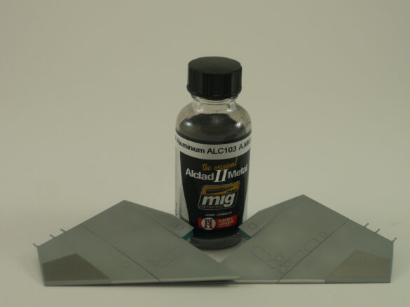 Sukhoi Su-33 scale model three tone blue camouflage painting