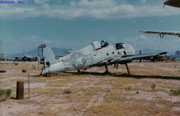 F6F-5K Hellcat drone painted in bright red high visibility scheme used as target aircraft by the US Navy
