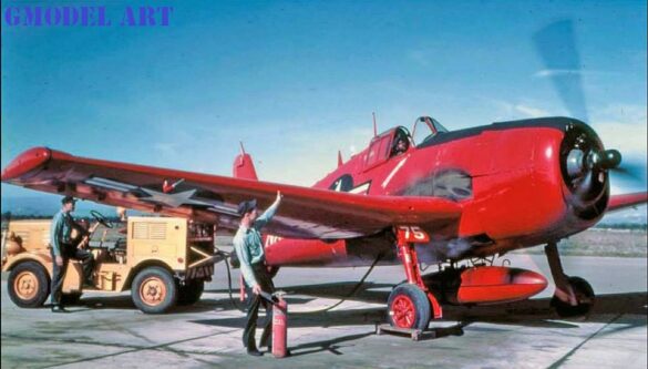 F6F-5K Hellcat drone US Navy post war unmanned aircraft target drone high visibility paint scheme