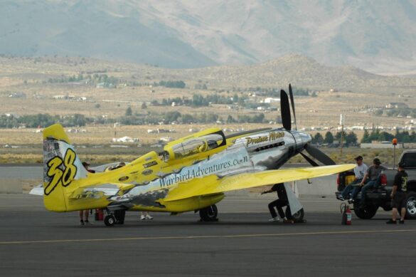 P-51XR Precious Metal Griffon Powered Mustang Reno Racer P-51XR Precious Metal racing Mustang with Rolls-Royce Griffon engine and contra-rotating propellers at Reno Air Races