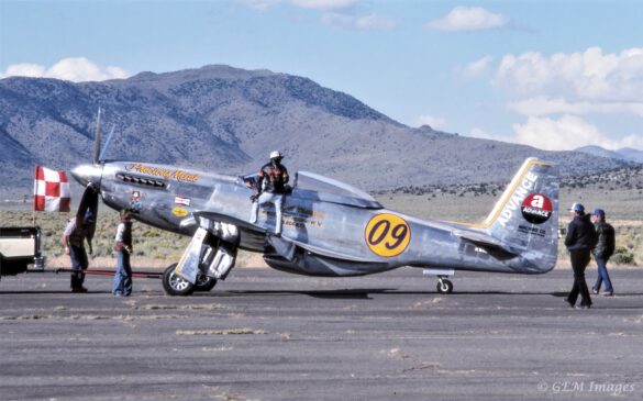 P-51XR Precious Metal Griffon Powered Mustang Reno Racer P-51XR Precious Metal racing Mustang with Rolls-Royce Griffon engine and contra-rotating propellers at Reno Air Races