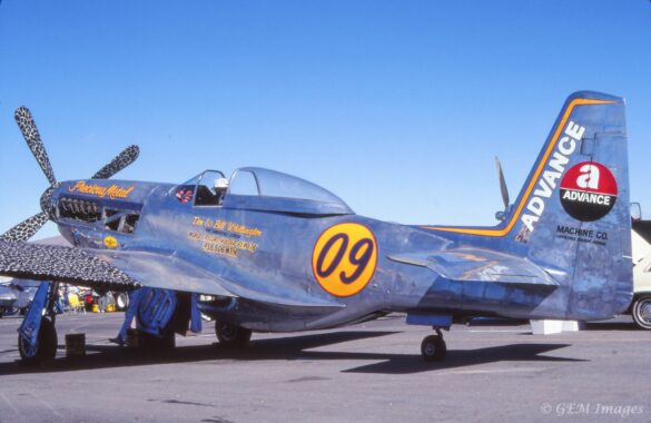 P-51XR Precious Metal Griffon Powered Mustang Reno Racer P-51XR Precious Metal racing Mustang with Rolls-Royce Griffon engine and contra-rotating propellers at Reno Air Races