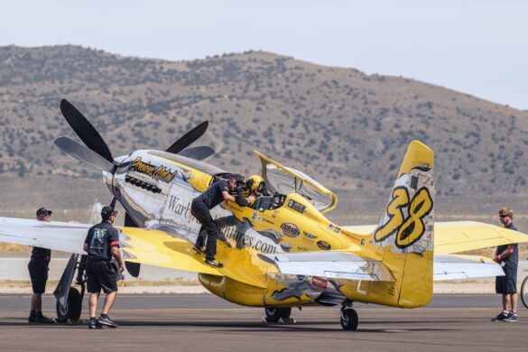 P-51XR Precious Metal Griffon Powered Mustang Reno Racer P-51XR Precious Metal racing Mustang with Rolls-Royce Griffon engine and contra-rotating propellers at Reno Air Races