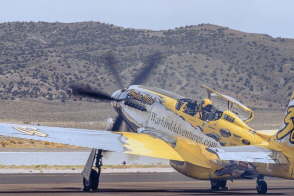 P-51XR Precious Metal Griffon Powered Mustang Reno Racer P-51XR Precious Metal racing Mustang with Rolls-Royce Griffon engine and contra-rotating propellers at Reno Air Races