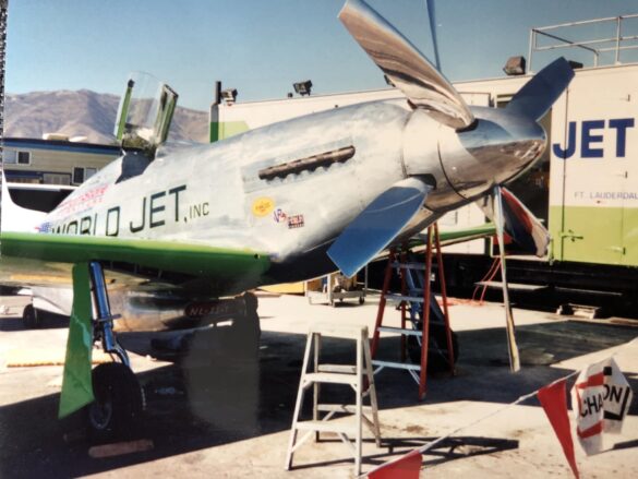 P-51XR Precious Metal Griffon Powered Mustang Reno Racer P-51XR Precious Metal racing Mustang with Rolls-Royce Griffon engine and contra-rotating propellers at Reno Air Races