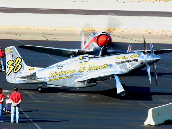 P-51XR Precious Metal Griffon Powered Mustang Reno Racer P-51XR Precious Metal racing Mustang with Rolls-Royce Griffon engine and contra-rotating propellers at Reno Air Races