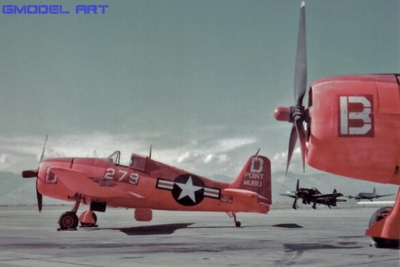 F6F-5K Hellcat drone US Navy post war unmanned aircraft target drone high visibility paint scheme