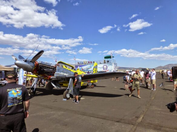 P-51XR Precious Metal Griffon Powered Mustang Reno Racer P-51XR Precious Metal racing Mustang with Rolls-Royce Griffon engine and contra-rotating propellers at Reno Air Races
