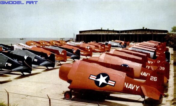 F6F-5K Hellcat drone US Navy post war unmanned aircraft target drone high visibility paint scheme