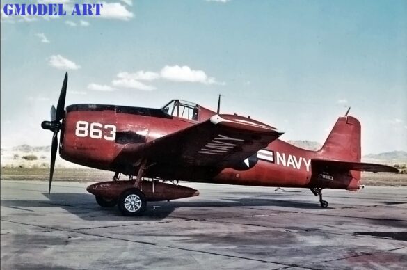 F6F-5K Hellcat drone US Navy post war unmanned aircraft target drone high visibility paint scheme