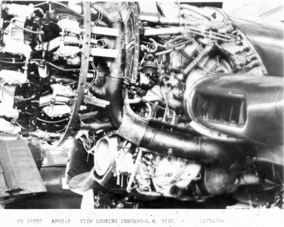 XF4U-3B Corsair prototype BuNo 49664 high altitude turbocharged fighter 1/48 scale model