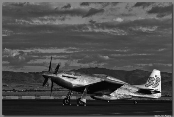 P-51XR Precious Metal Griffon Powered Mustang Reno Racer P-51XR Precious Metal racing Mustang with Rolls-Royce Griffon engine and contra-rotating propellers at Reno Air Races