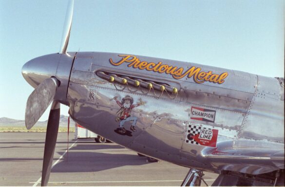 P-51XR Precious Metal Griffon Powered Mustang Reno Racer P-51XR Precious Metal racing Mustang with Rolls-Royce Griffon engine and contra-rotating propellers at Reno Air Races