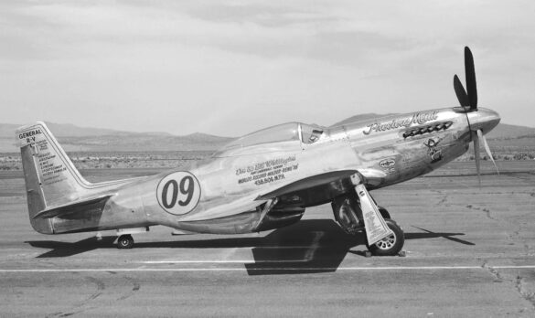 P-51XR Precious Metal Griffon Powered Mustang Reno Racer P-51XR Precious Metal racing Mustang with Rolls-Royce Griffon engine and contra-rotating propellers at Reno Air Races