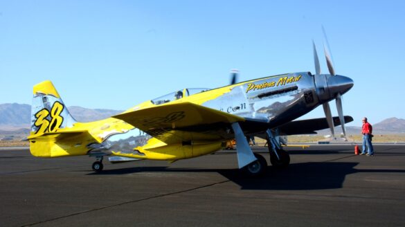 P-51XR Precious Metal Griffon Powered Mustang Reno Racer P-51XR Precious Metal racing Mustang with Rolls-Royce Griffon engine and contra-rotating propellers at Reno Air Races