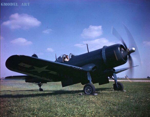 XF4U-3B Corsair prototype BuNo 49664 high altitude turbocharged fighter 1/48 scale model