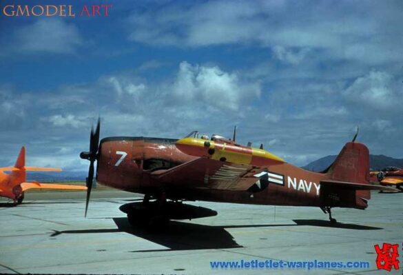 F6F-5K Hellcat drone US Navy post war unmanned aircraft target drone high visibility paint scheme