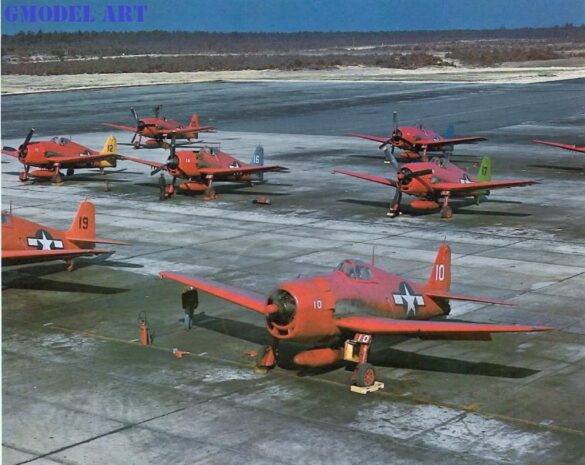 F6F-5K Hellcat drone US Navy post war unmanned aircraft target drone high visibility paint scheme