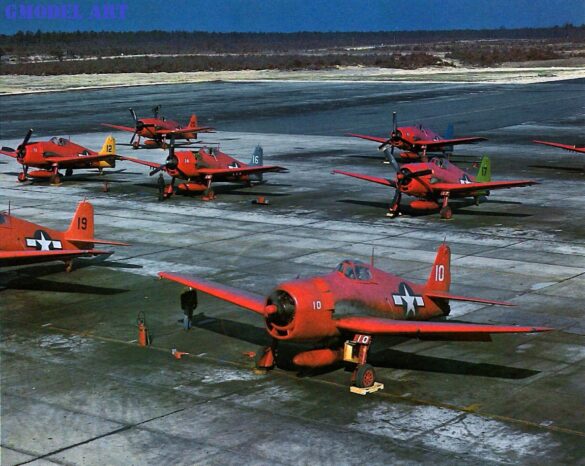 F6F-5K Hellcat drone US Navy post war unmanned aircraft target drone high visibility paint scheme