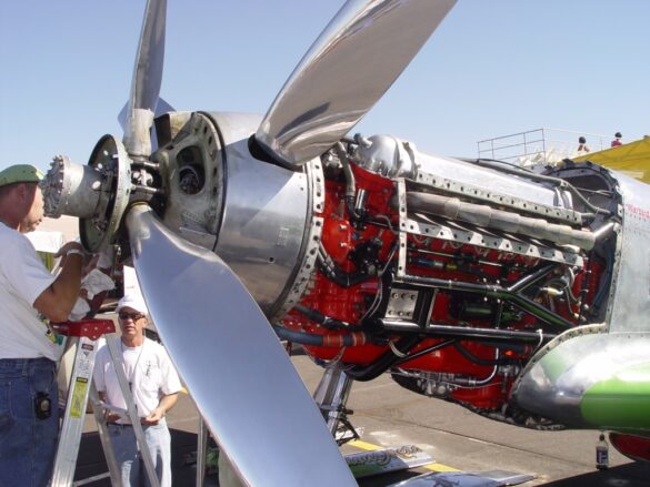 P-51XR Precious Metal Griffon Powered Mustang Reno Racer P-51XR Precious Metal racing Mustang with Rolls-Royce Griffon engine and contra-rotating propellers at Reno Air Races