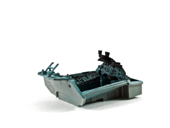 Sukhoi Su-33 scale model three tone blue camouflage painting