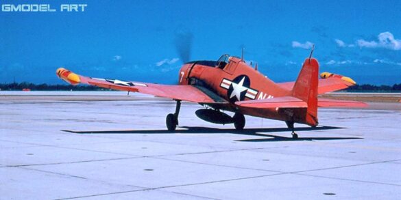 F6F-5K Hellcat drone US Navy post war unmanned aircraft target drone high visibility paint scheme