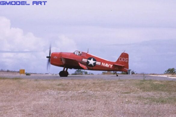 F6F-5K Hellcat drone US Navy post war unmanned aircraft target drone high visibility paint scheme