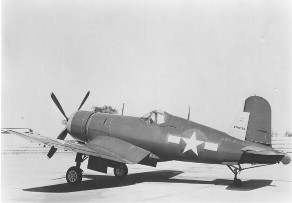 XF4U-3B Corsair prototype BuNo 49664 high altitude turbocharged fighter 1/48 scale model