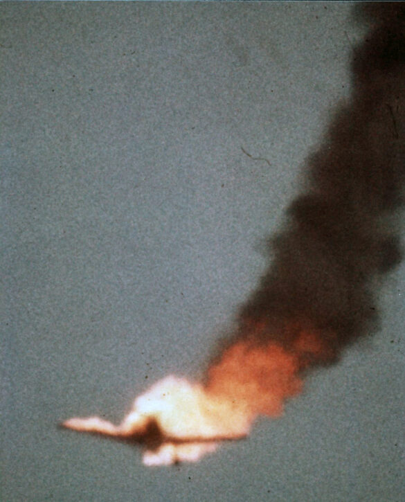 F6F-5K Hellcat drone painted in bright red high visibility scheme used as target aircraft by the US Navy