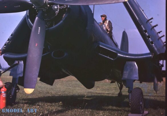 XF4U-3B Corsair prototype BuNo 49664 high altitude turbocharged fighter 1/48 scale model