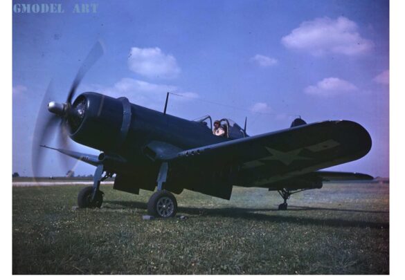 XF4U-3B Corsair prototype BuNo 49664 high altitude turbocharged fighter 1/48 scale model