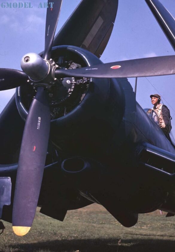 XF4U-3B Corsair prototype BuNo 49664 high altitude turbocharged fighter 1/48 scale model