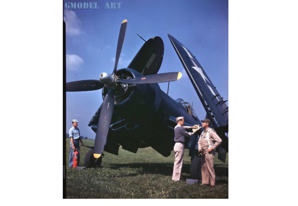 XF4U-3B Corsair prototype BuNo 49664 high altitude turbocharged fighter 1/48 scale model