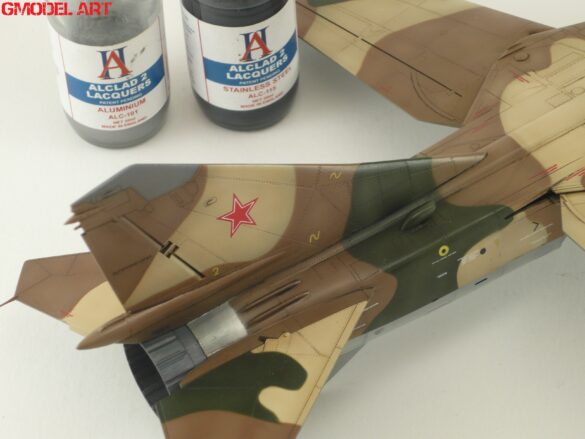 MiG-23ML Red 26 Scale Model Build Guide – Painting, Weathering and Camouflage Techniques Completed MiG-23ML Red 26 scale aircraft model display